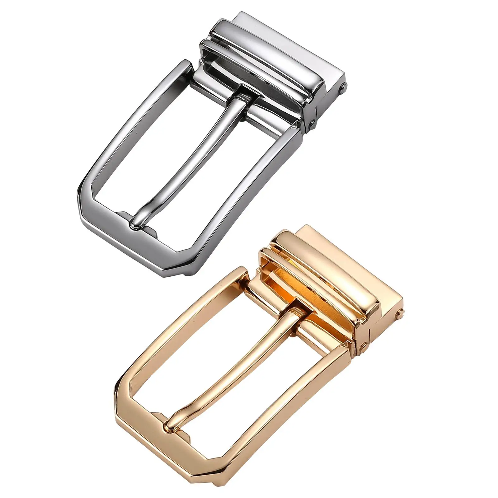 

Metal Belt Buckle Business Casual Belt Accessories Classic Alloy Pin Buckle Mens Reversible Belt Buckle for 3.2cm-3.4cm Belt