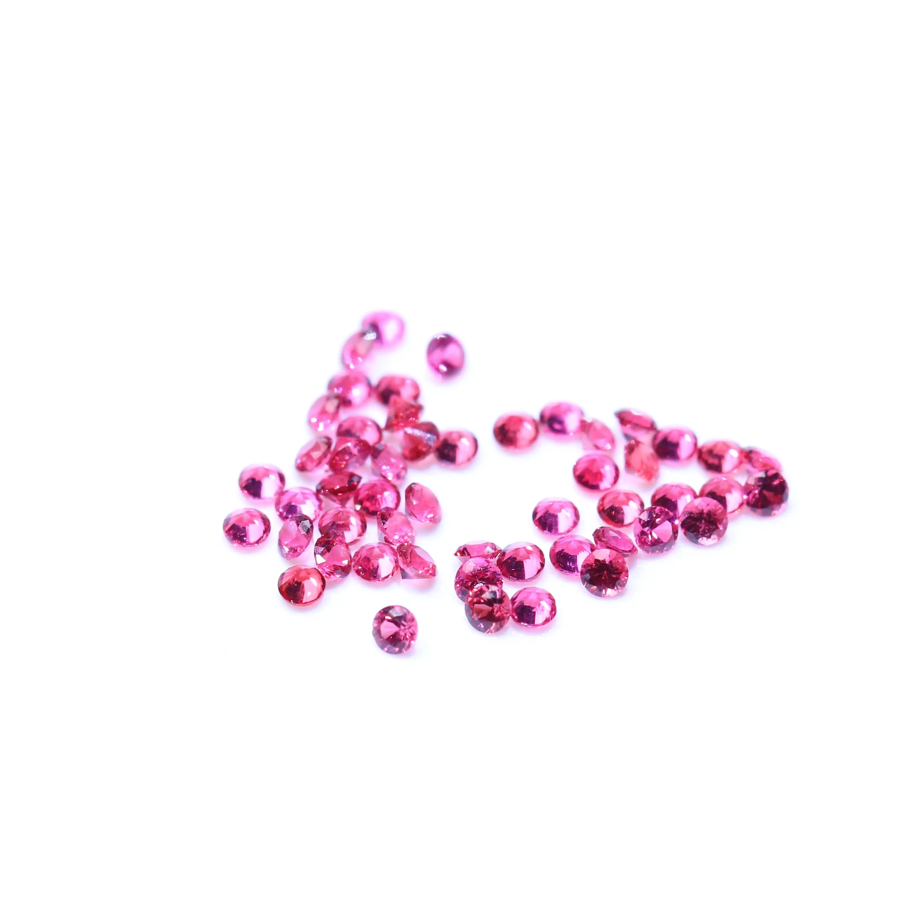 

High Quality Hot Selling Wholesale Natural Loose Gemstone Round Cut Red Spinel