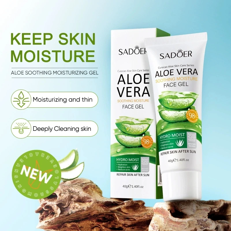 SADOER Aloe Vera Face Gel Anti Acne Whitening Hydrating Anti-aging Moisturizing Facial Cream Face Skin Care Cosmetics