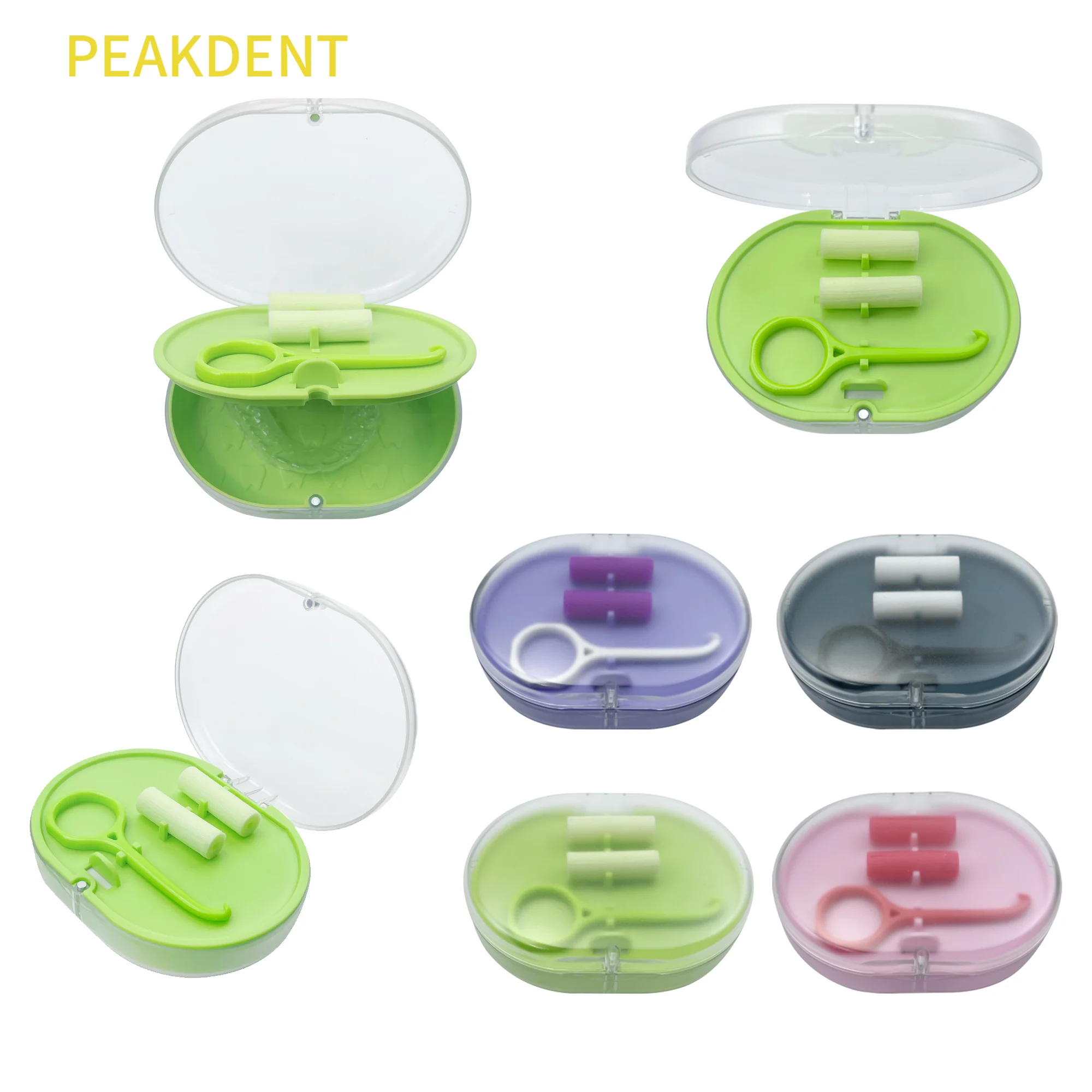 

2 Layers Retainer Case Orthodontic Storage Box With Hook Chew Stick Denture Cleaning Tooth Storage Portable Case Water proof