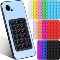 Double Side Silicone Suction Pad For Mobile Phone Holder Fixture Suction Cup Backed Adhesive Rubber Sucker Pad For Fixed Pad