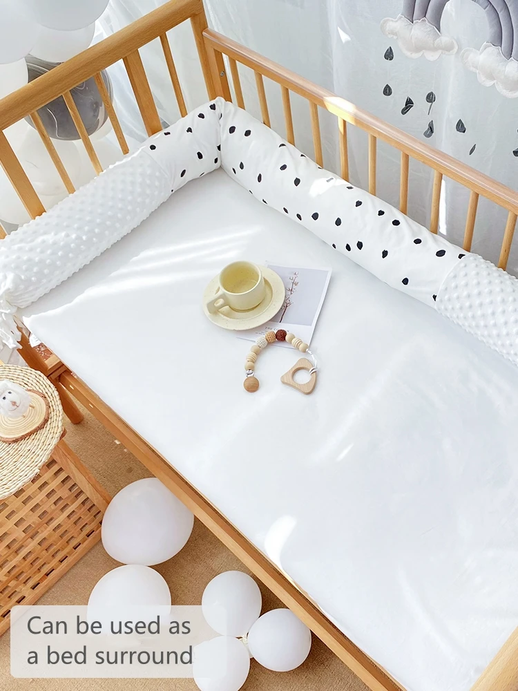 Baby Crib Anti Fall Bed Surround Children's Bed Fence Long Strip Cushion Baby Anti-collision Cushioning Soft Bag Side Sleeping Crib Bumper