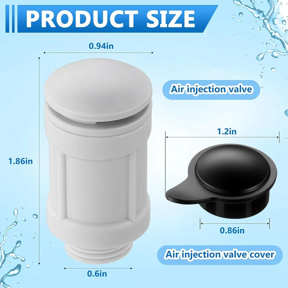12363 12373 Air Jet Valve & Air Jet Valve Cap Pool Air Injector Cover for Pool Maintenance Swimming Pool Accessory