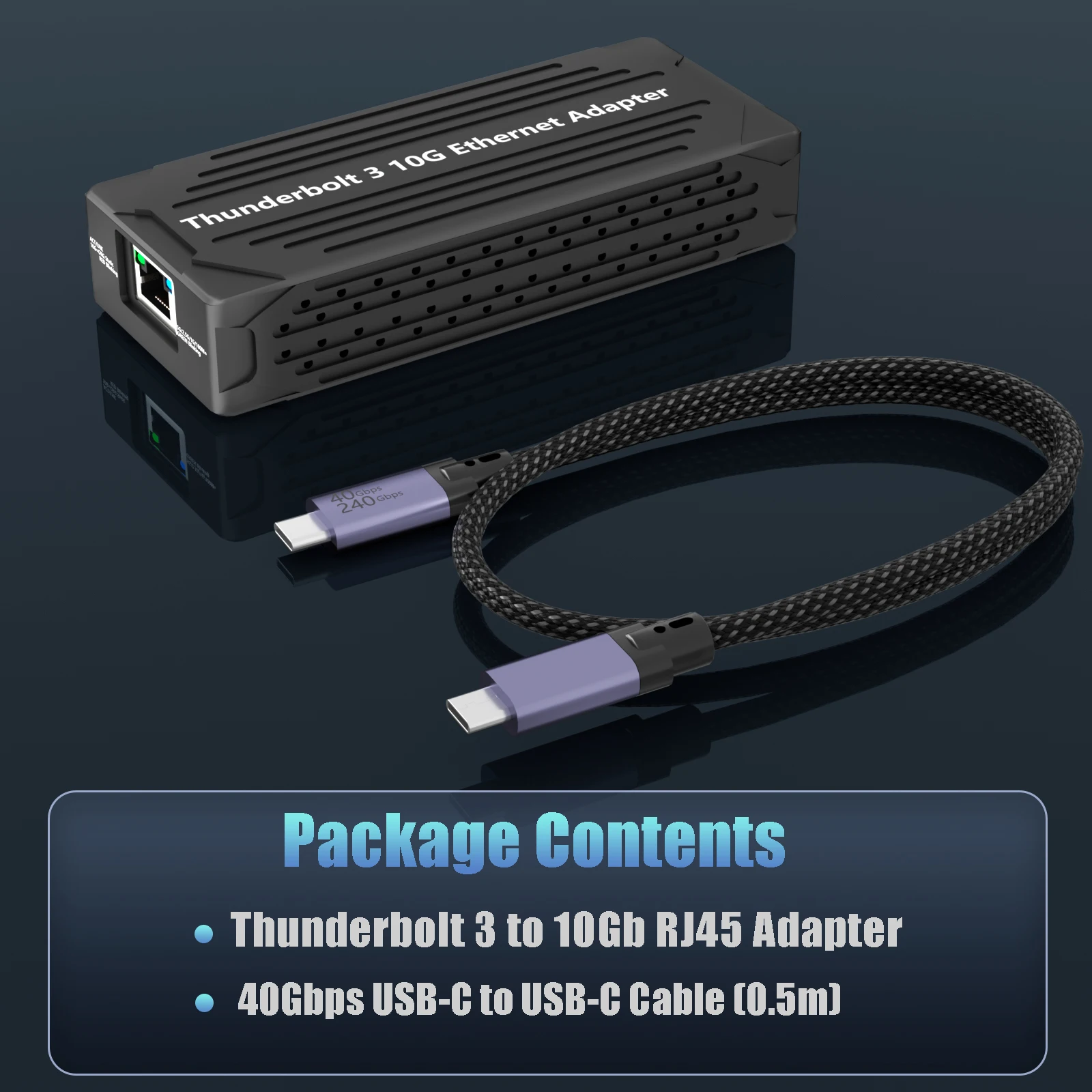 10Gb TBT3 RJ45 네트워크 어댑터, 썬더볼트 5/4/3 호환