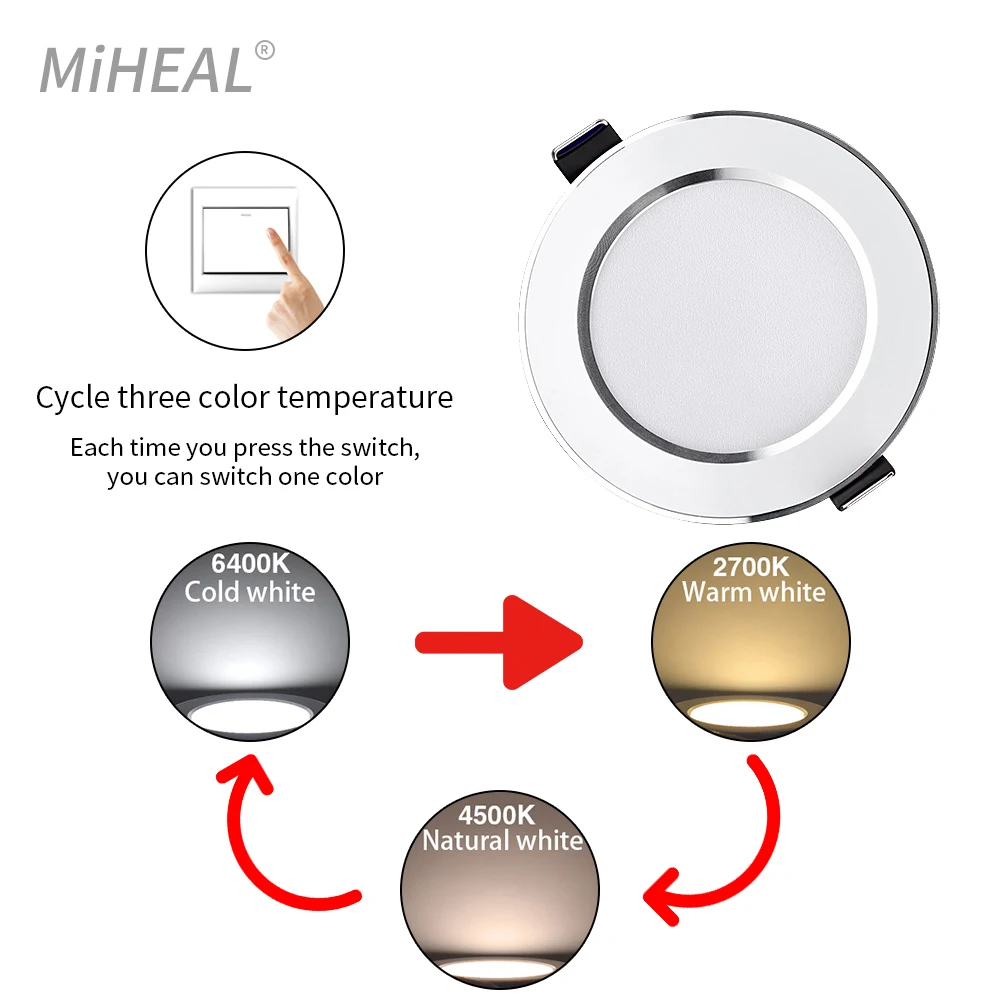 Three-color dimmable
