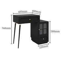 Dressing de chambre à coucher extensible avec tiroir d'angle noir chaise élégante miroir élégant mur de luxe Tocador Maquillaje meubles de maison 5