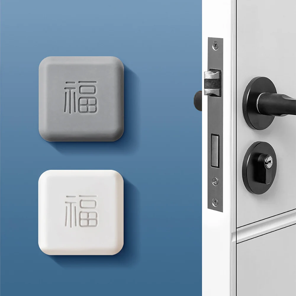 Silicone Door Stoppers Wall Protection Safety Shock Absorber Door Handle Bumpers Self Adhesive Round Square silicone door stoppers rubber door stoppers