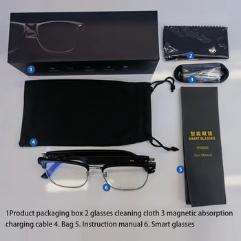 Smart Glasses AI Voice Assistant Outdoor Sport Glasses with Camera Remote Shooting Open Ear Sound Mic & Speakers for Men & Woman 6
