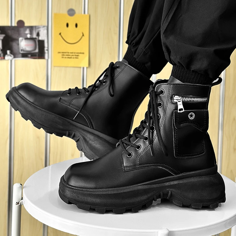 2024 New Casual Doc Martens Stivali Da Cowboy Botas Cowboy Negras Botas Para Motociclista Hombre Botas Casuales Hombre Men Goth Boots