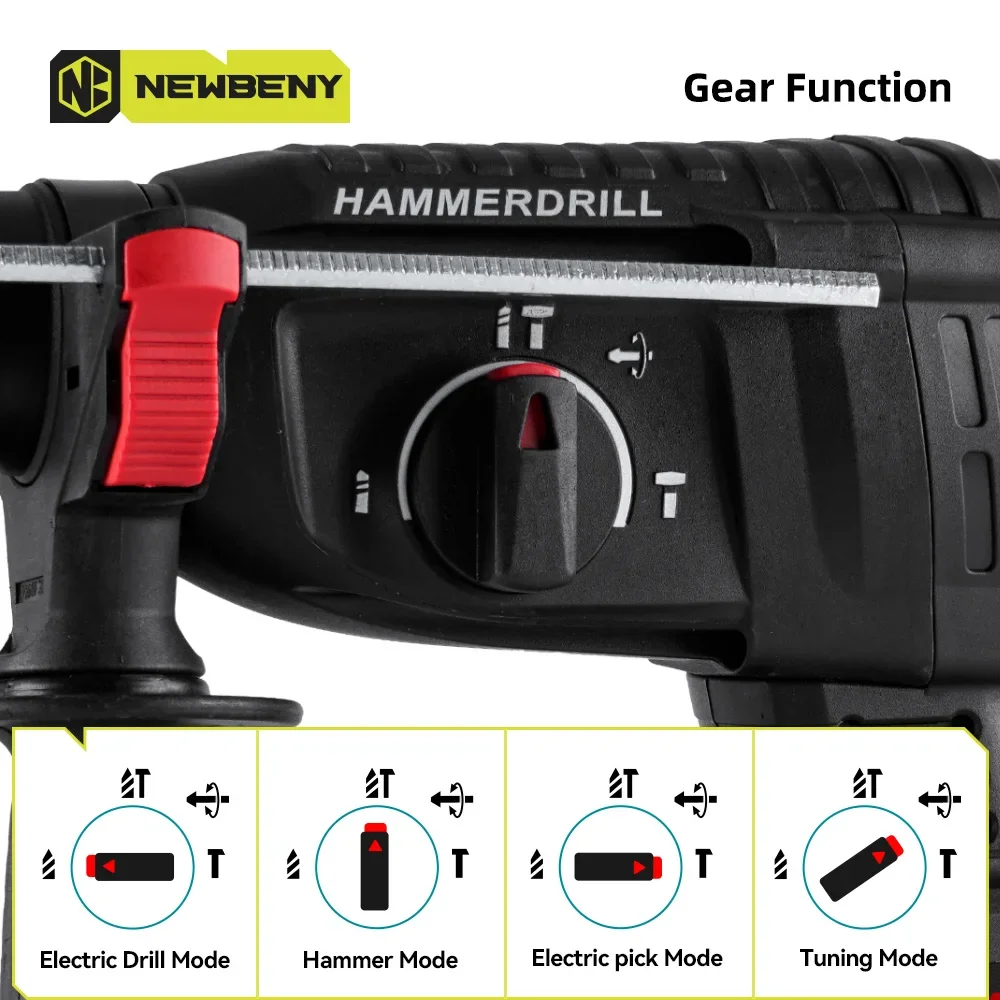 26mm Brushless Electric Hammer Cordless Rechargeable Multifunction Electric Rotary Impact Drill  Tool For Makita 18V Battery 4