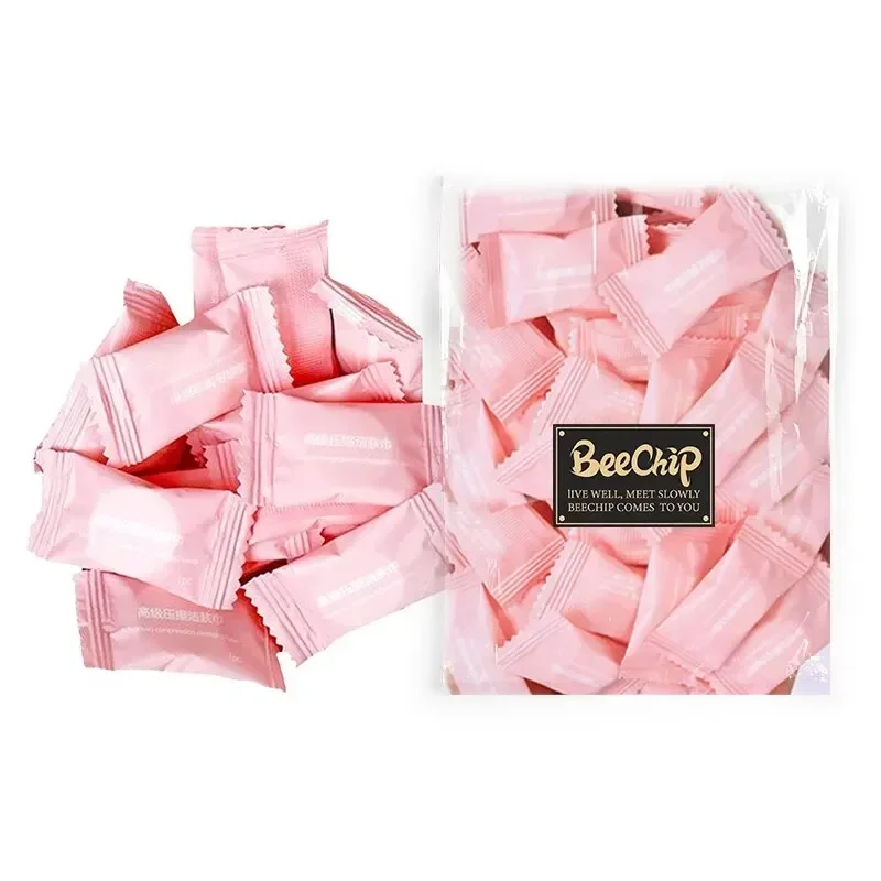 Compressed Bag Suitable For Sensitive Compressed Towels Travel 50PCS In Skin Cotton Cleansing Towel Disposable Face Pack