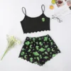New Alien Print Camisole Top Shorts Loungewear Pajama Set Women's Pure Desire Pajamas Valentine's Day ChristmasEve BirthdayGifts 1