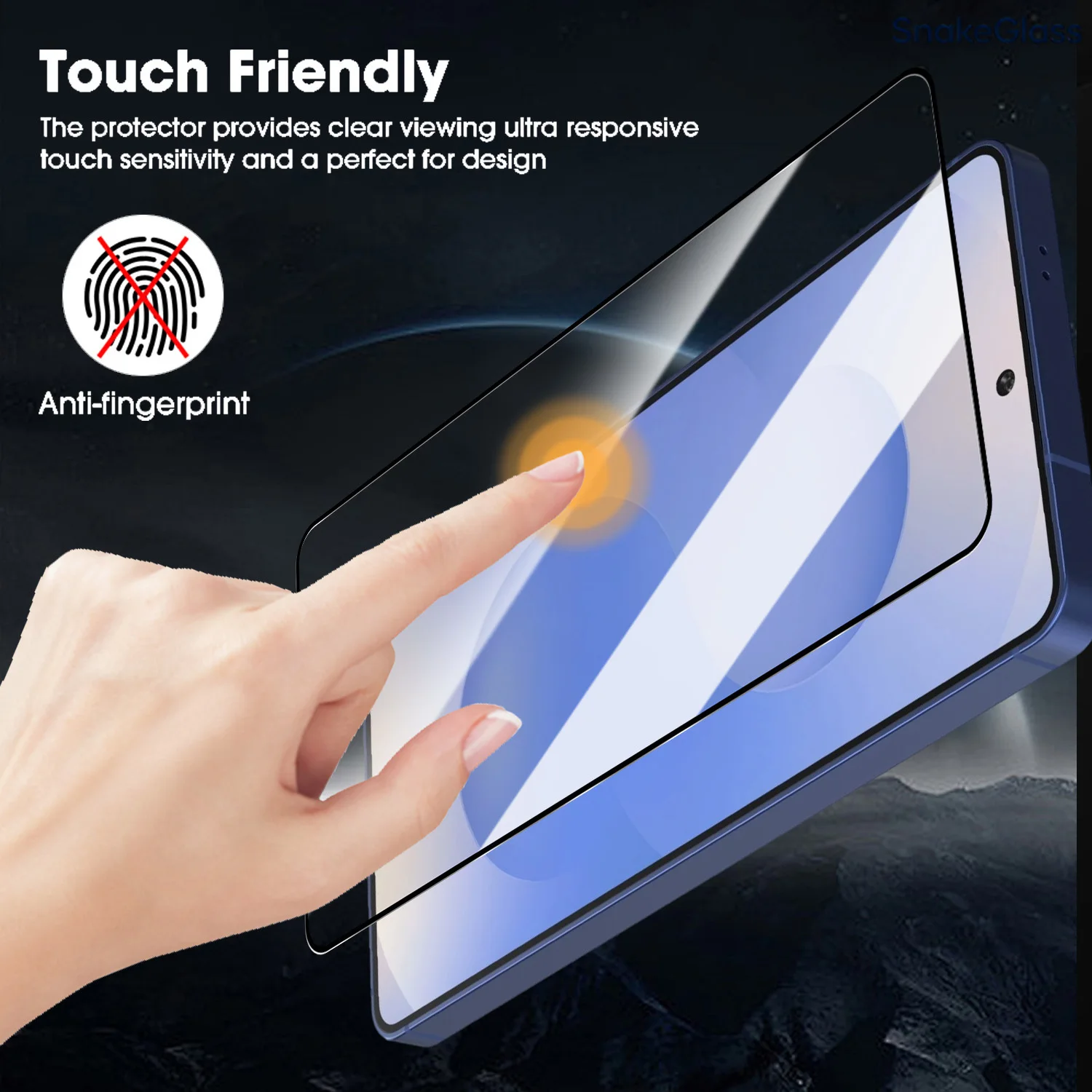 3-Pack Easy Install Tempered Glass Screen Protector Protective Film