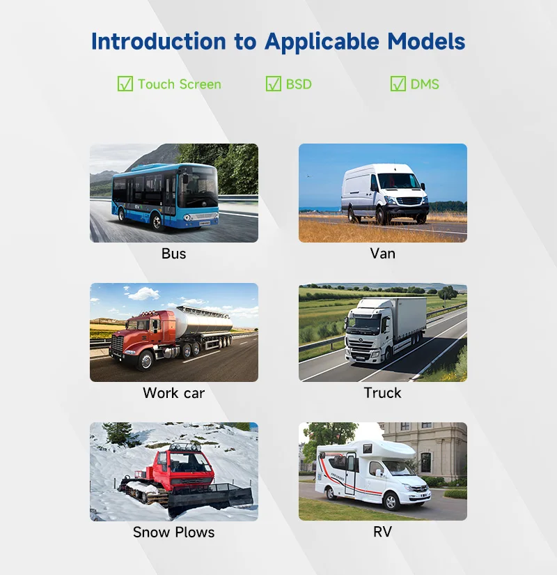 제조사 직판 1080P 10.1인치 터치스크린 AI 보행자 감지 카메라 올인원 차량용 DVR 4G GPS WiFi