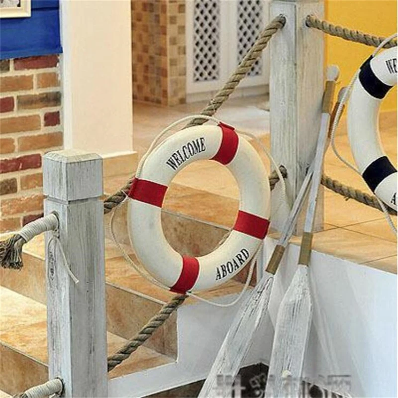 Fishing Net Navy Wall Hangings Studio Prop Room Home Decor Mediter Sea Stickers Marine Over The Garden Life Buoy Crafts Nautical