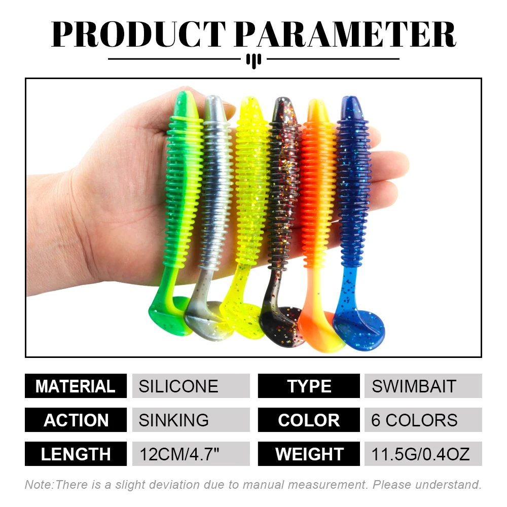 Spinpoler Shad Paddle Tail Swimbaits Soft Plastic Bass Fishing Lure 12cm  For Perch Pike And Zander Saltwater