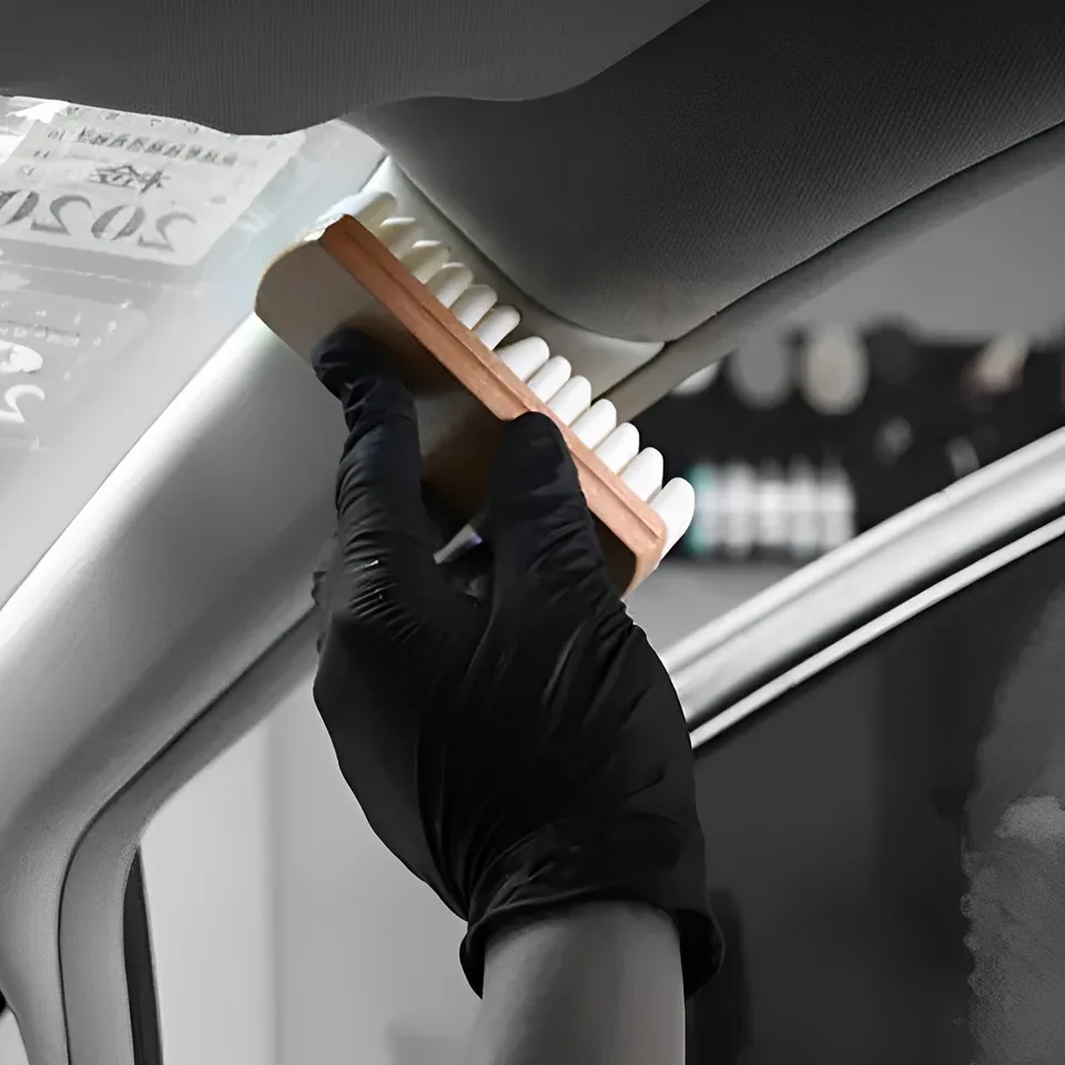 Set di 5 spazzole per dettagli auto di diverse dimensioni spazzole per la pulizia con setole morbide per la pulizia della ruota interna del motore esterno  34