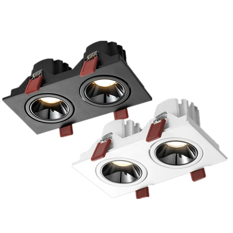 

Double-head Recessed Spotlight 5w/7w/10w Led Living Room Dining Room Without Main Light Anti-glare Home Bold Spotlight
