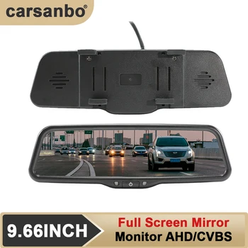 Carsanbo Monitor per specchietto retrovisore digitale universale da 9,66 pollici AHD 1080P a schermo intero per auto IPS Montior Berlina Bus Truck Monitor