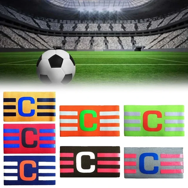 1PCS Soccer Captain Armband Football Match Captain Armband Badge Adjustable Match Funeral Armband 2