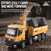 Huina New Product 1538 Remote Control Dump Truck 2.4G Remote Control 26 CH 1/14 Full-Scale Dump Truck Grab Wood Rc Model Dump 4