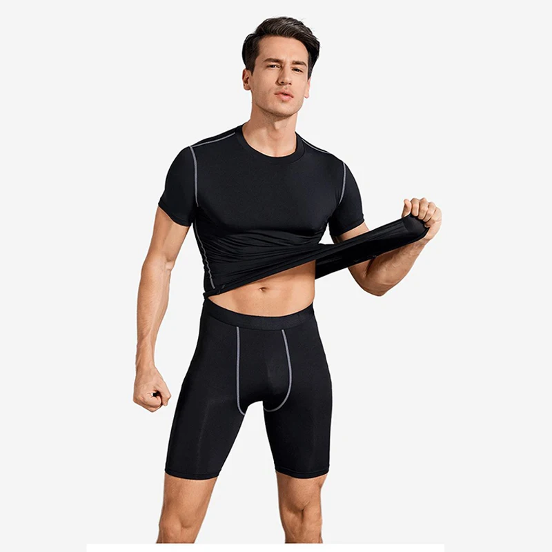 Sports fitness pants men's running sports tight elastic quick-drying pants basketball training outdoor shorts