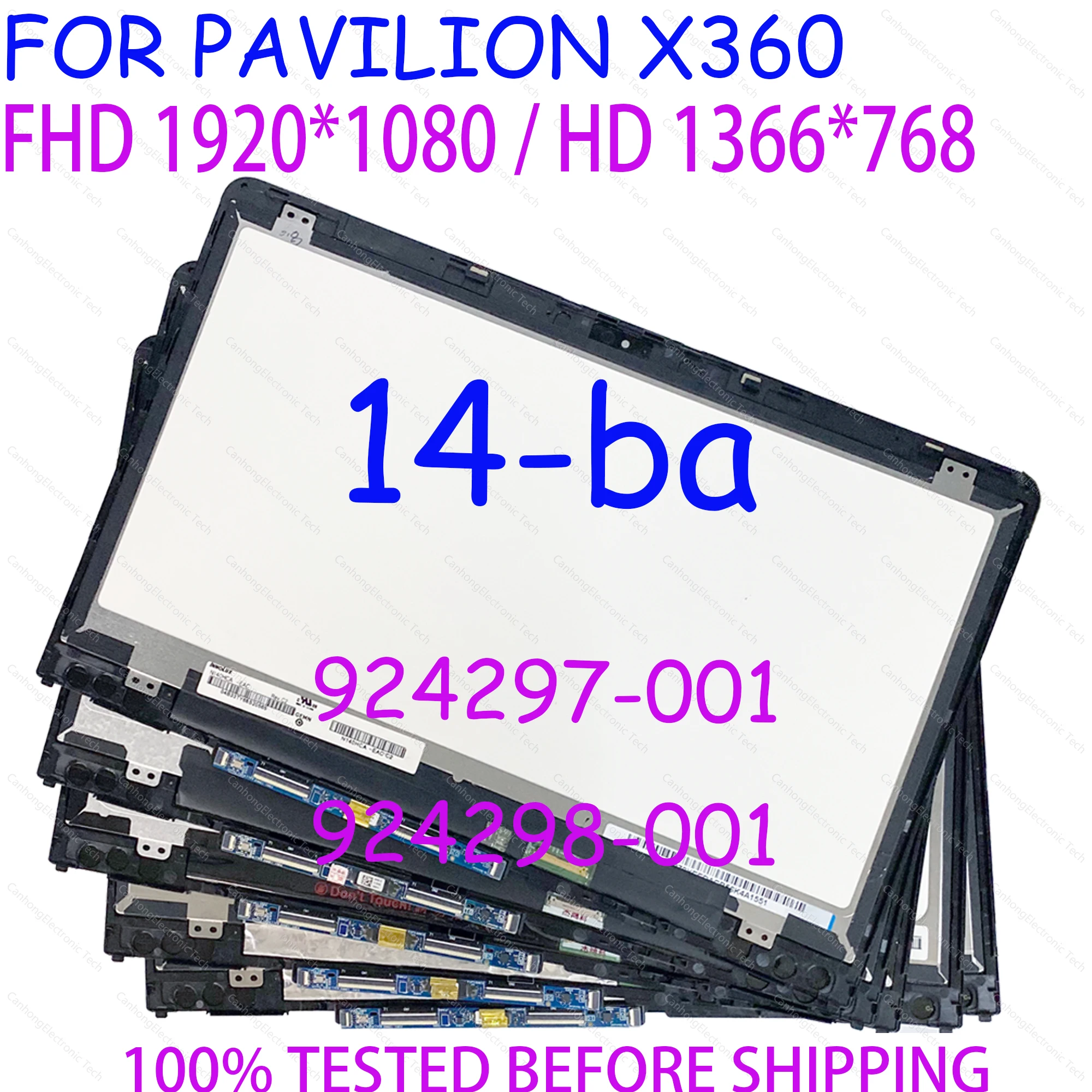 

ЖК-дисплей 14 дюймов для HP Pavilion X360 14-BA 14-ba003tx 14-ba004tu, дисплей с сенсорным экраном и дигитайзером, сменный экран в сборе с рамкой