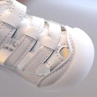 Baby Sandals Summer Infant Beach Shoes Baby Boy Girl Sandals Newborn First Walkers Soft PU Leather Close-toed Sandals For Baby 4