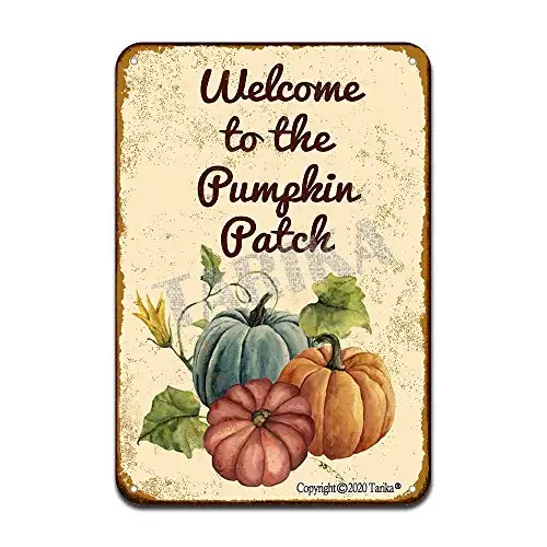 

Welcome to The Pumpkin Patch Iron Poster Painting Tin Sign Vintage Wall Decor for Cafe Bar Pub Home Beer Decoration Crafts