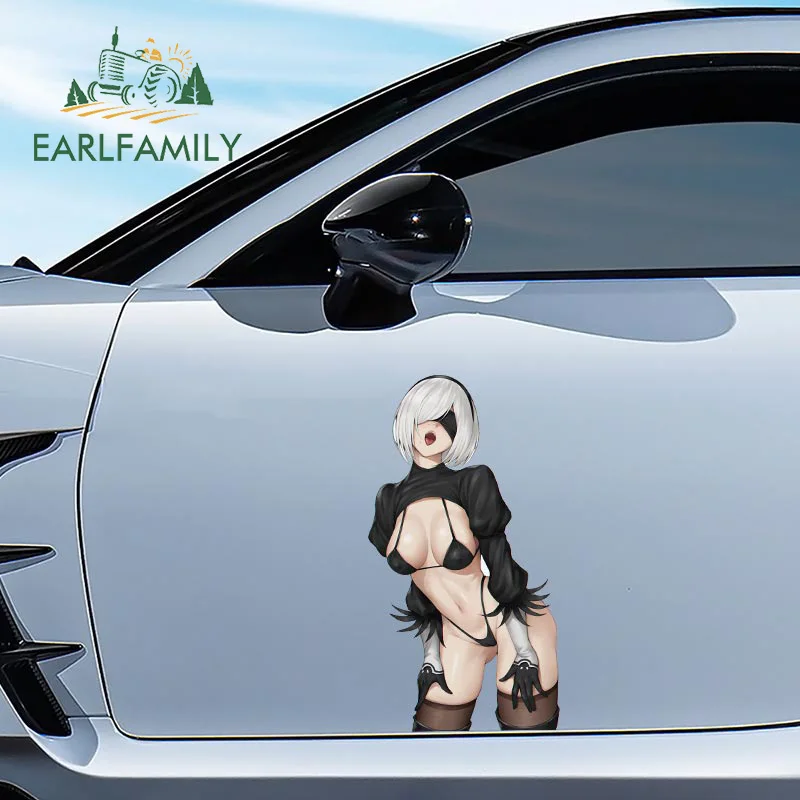 

EARLFAMILY 43cm x 29.8cm For NieR Automata 2B Render Car Stickers Air Conditioner Decal Waterproof Motorcycle Vinyl Graphics