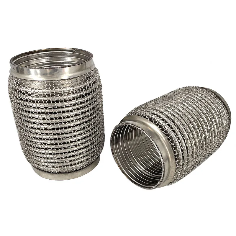 Stainless Steel SUS304 Exhaust Flex Pipes Tube Flex Coupler With Interlock Super Flexible 51x150mm 63x100mm 63x150mm 76x100mm exhaust flex pipes