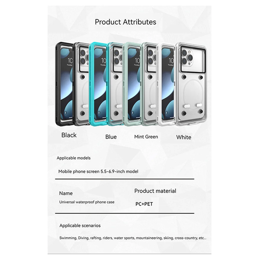 Fully Sealed Waterproof Phone Case For iPhone XS/8/11/12/13/14 Series Phone Accessories