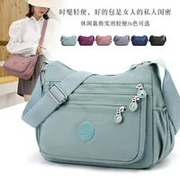 Multi-layer shoulder messenger bag, light cloth backpack, Oxford cloth women's bag, canvas, large capacity, mother bag, light wa
