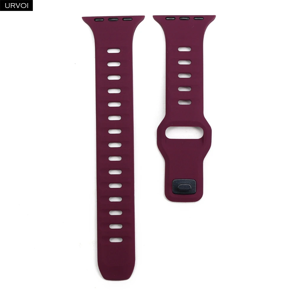 Breathable Silicone Pin-and-Tuck Closure Watch Strap