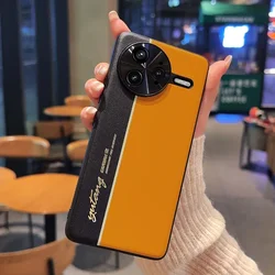 Ultra High Quality PC+PU Leather Luminous Phone Case - Enhanced Camera Protection & Stylish Back Cover for Poco F7 Ultra (Yellow)