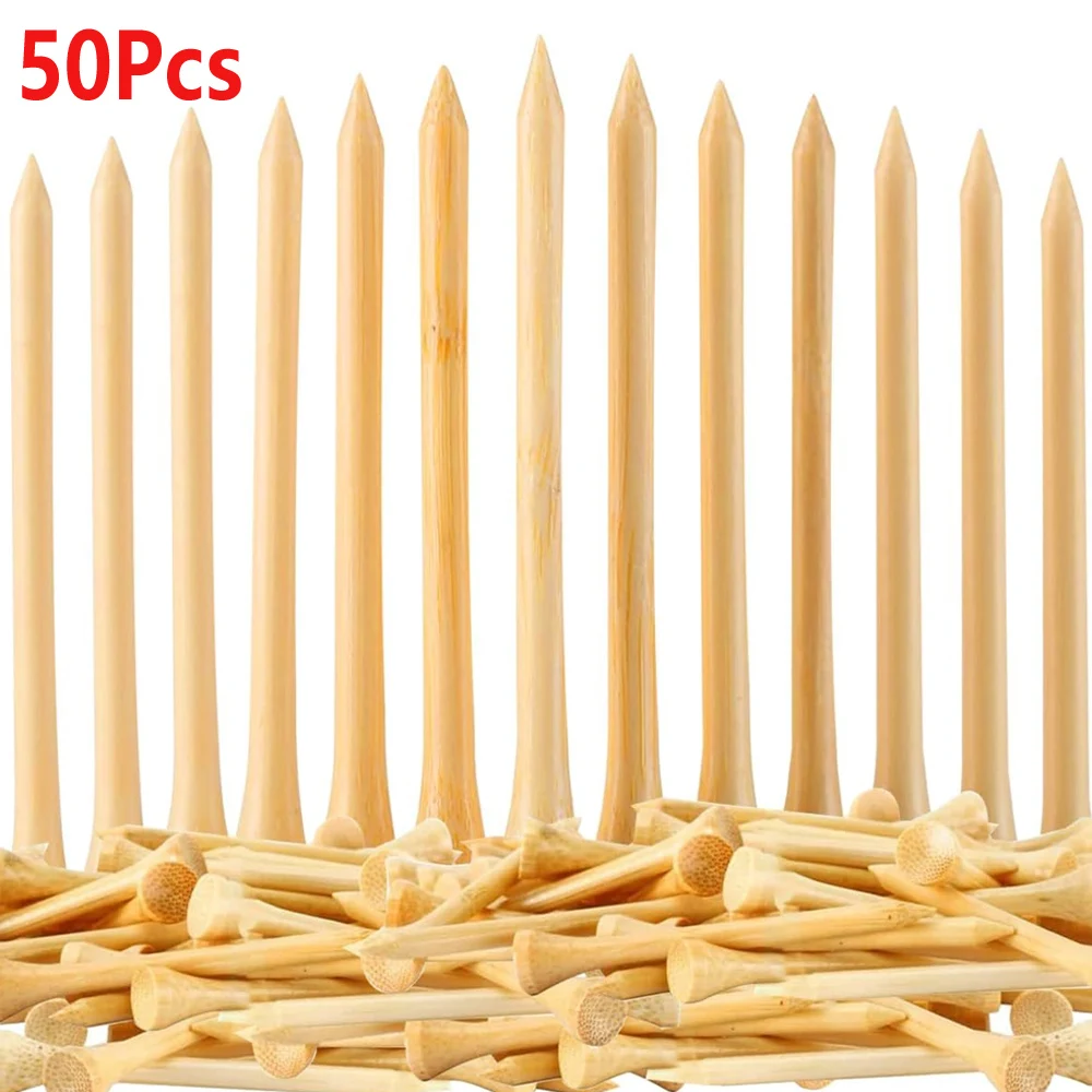 50Pcs/Set Wooden Golf Tee Tees Replacement Driving Range Hitting Trainer Club Accessories Golf Tees Ball Holder