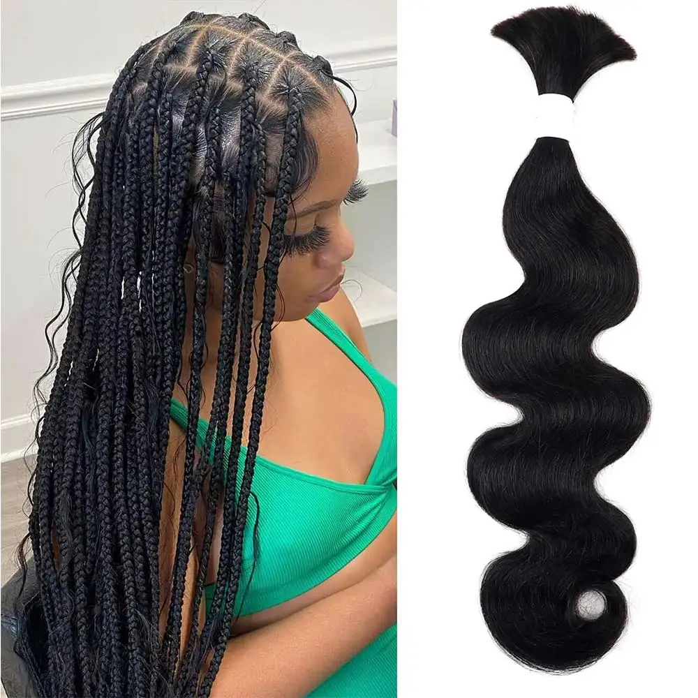 

Malaysian Body Wave Human Hair Bulk For Braiding No Weft Remy Human Hair Bulk Braiding Hair Extension Natural Color 1 Bundles