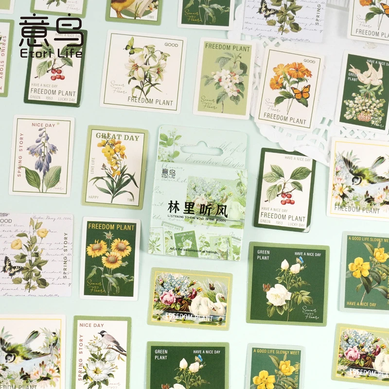 Cute Sunflower Aesthetic Sticker Set for Scrapbooking and Journaling - 46 Pieces