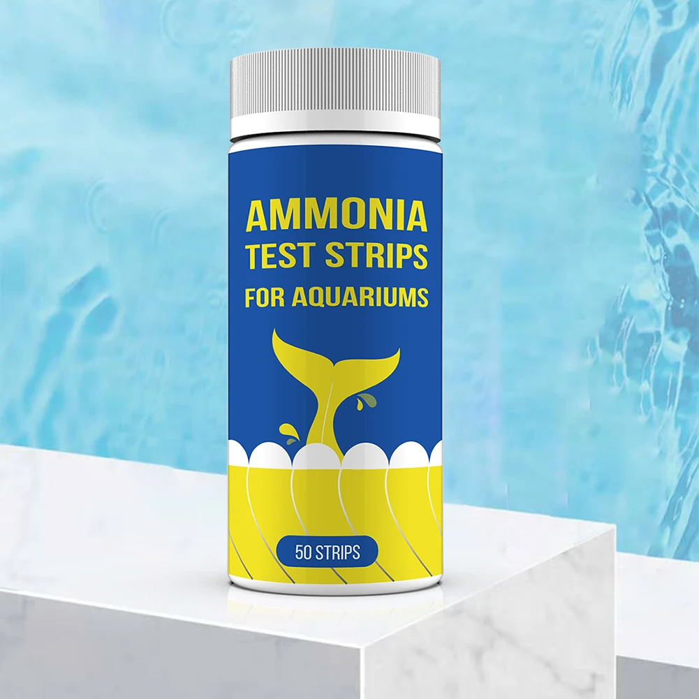 

50pcs Ammonia Test Strips Accurate Ammonia Nitrogen Test Paper Professional for Freshwater Saltwater Aquarium