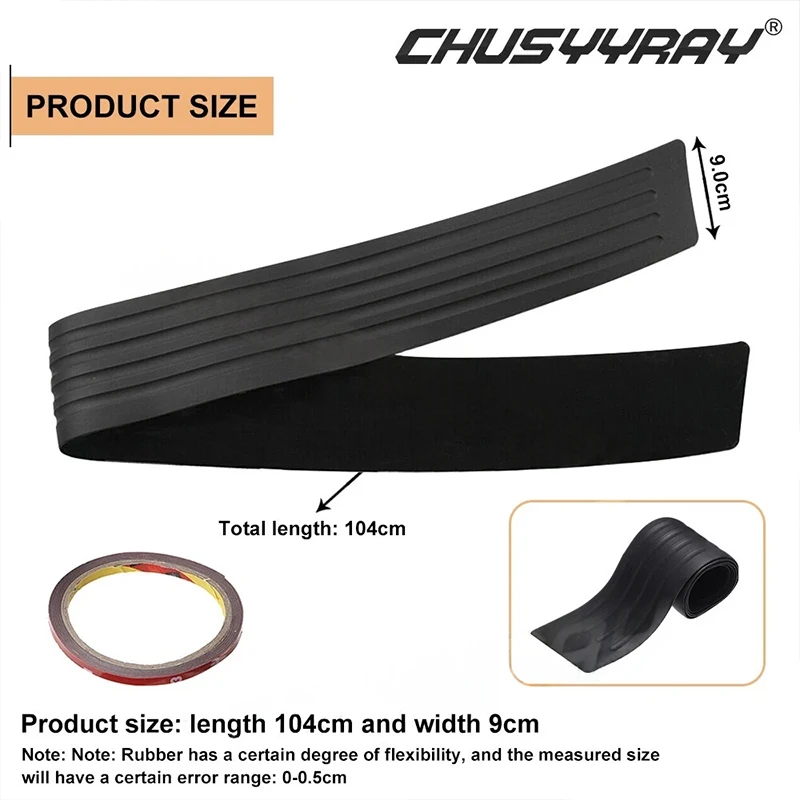 Rear Bumper Rubber Guard & Trim Protector Strip