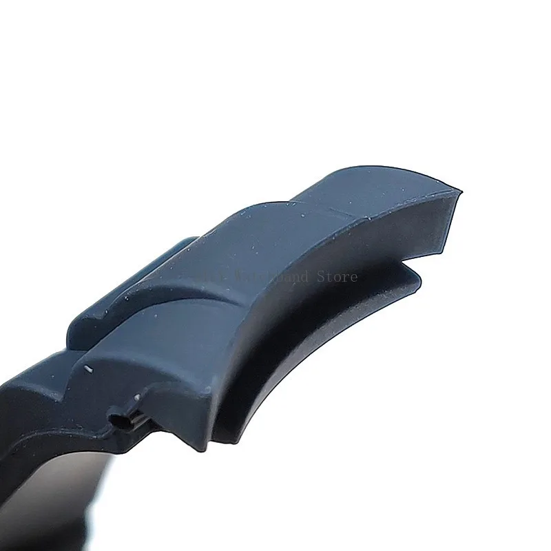 Curved Silicone Sport Watch Band with Folding Buckle - Unisex Replacement Wristband Bracelet