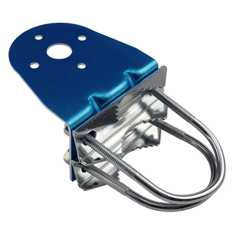Support de montage sur poteau d'antenne avec Double pince à boulons en U, support à mâchoire en V pour support de poteau d'antenne extérieur domestique