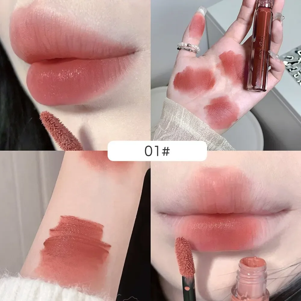 Gege Bear Velvet Matte Mist Lipstick Long Lasting High Pigment Color Non-Stick Cup Velvet Lip Gloss for Daily Makeup 4