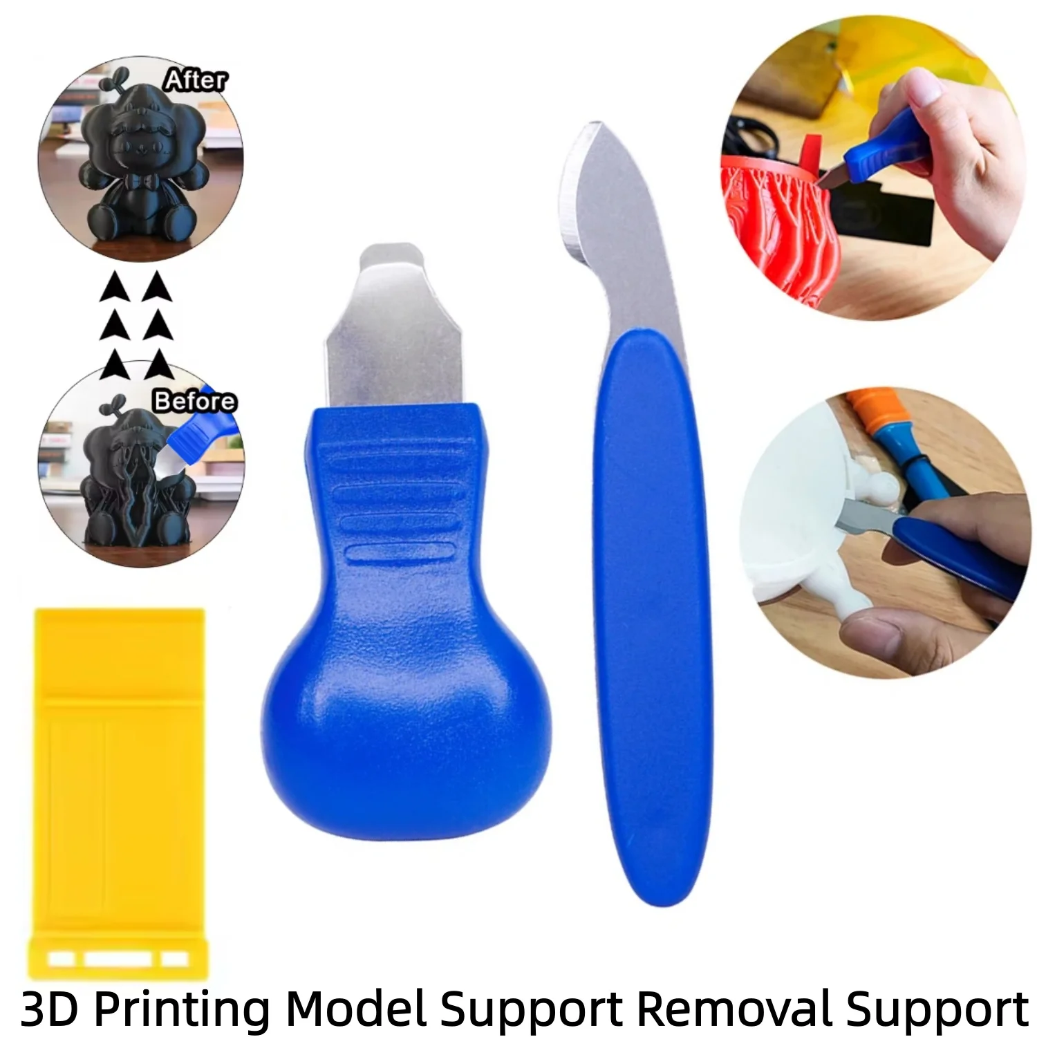 3D Printer Support Removal Tool Kit - Precision Accessories for PLA, ABS, and UV-Resin Models