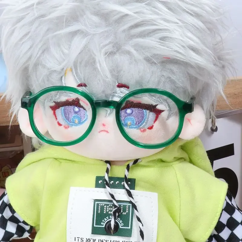 Cotton doll accessories glasses 20cm, black framed transparent glasses for cartoon dolls 6