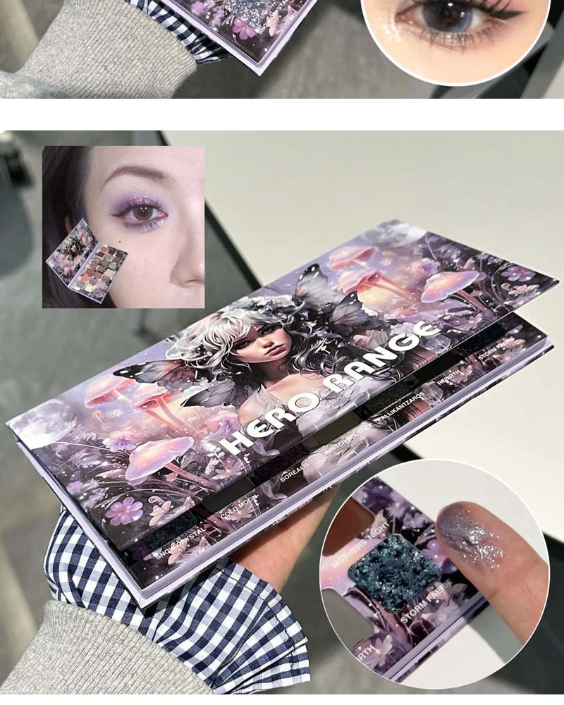 21-Color Chameleon Flashing Eyeshadow Palette Cold Moon Multi-functional Matte Shimmer Glitter Pigments Long-lasting Makeup