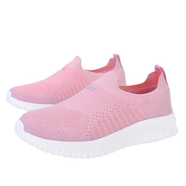  Zapatillas sin cordones para mujer, para gimnasio, para  caminar, para fitness, deportes, para mujer, con amortiguación de aire,  Negro - : Ropa, Zapatos y Joyería