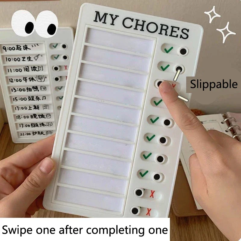 Sign-in Card Growth Plan Task List Plastic Self-discipline Sign-in Card As A Substitute Self-discipline Check-in Magic Tool 1pcs