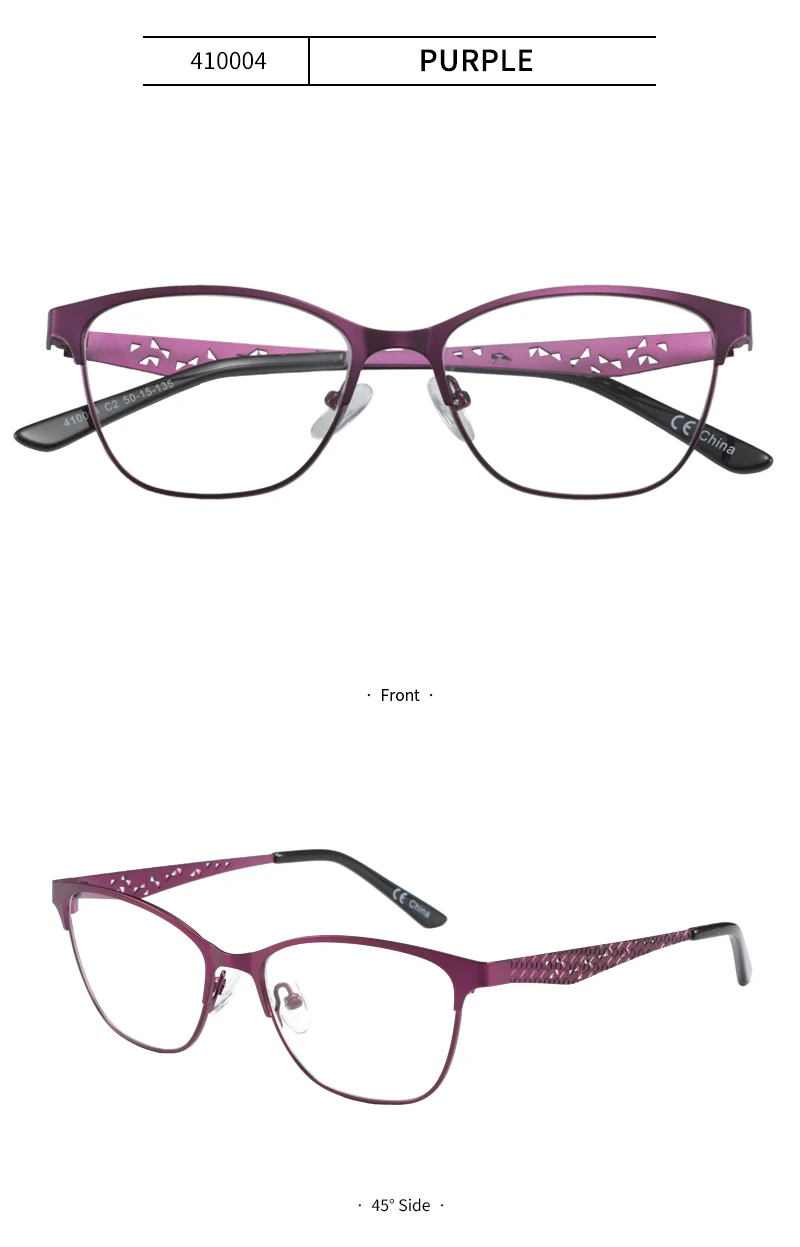 BLUEMOKY Klassische hochwertige Metall-Schmetterlingsbrille für Damen, progressive Myopie, optisch, Anti-Blaulicht, photochrom – Detail 6