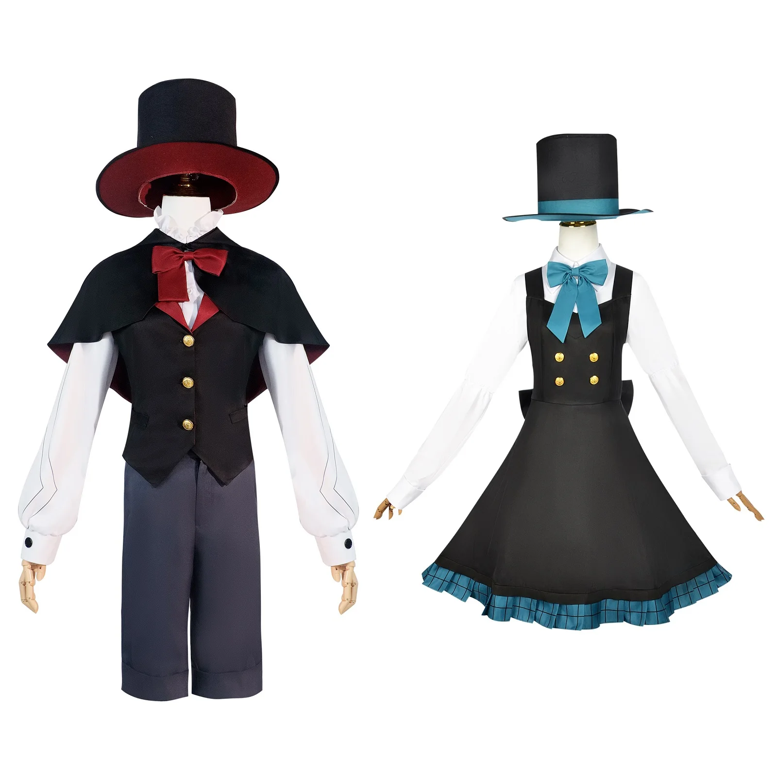 

Genshin Impact Lynette Lyney Cosplay Costume Uniform Fontaine Twins Magician Role Play Outfit Halloween Carnival Party Suit